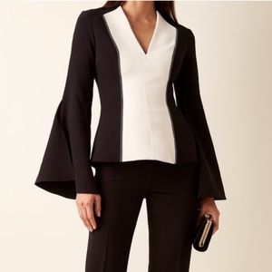 Safiyaa Tanisha Two-Tone Crepe Top 2